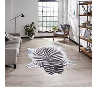 Think Rugs Faux Animal Print Zebra Print