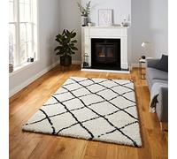 Think Rugs Scandi Berber White/Black Rectangle 120 x 170cm Polypropylene Berber G257, Blue