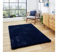 Think Rugs Super Teddy Navy Blue Shaggy Rug - 80x150cm
