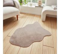 Think Rugs Supersoft Faux Fur Mink Single Pelt Rug - 58x90cm