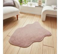 Think Rugs Supersoft Faux Fur Rose Single Pelt Rug - 58x90cm