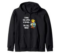 Think This Coffee Is Broken I’m Still Tired Cruise Duck Fun Zip Hoodie