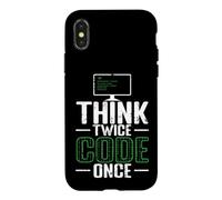 Think Twice Code Once Case for iPhone X/XS