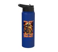 Think Twice I Don’t Even Think Once Cringe Skeleton Stainless Steel Insulated Water Bottle
