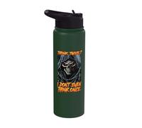 Think Twice I Don’t Even Think Once Cringe Skeleton Stainless Steel Insulated Water Bottle
