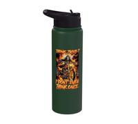 Think Twice I Don’t Even Think Once Cringe Skeleton Stainless Steel Insulated Water Bottle