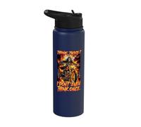 Think Twice I Don’t Even Think Once Cringe Skeleton Stainless Steel Insulated Water Bottle