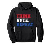 Think Vote Repeat Civic Duty Democracy Election Reminder USA Pullover Hoodie