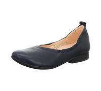 Think! Women's Guad2 Chrome-Free Tanned Sustainable Interchangeable Footbed Ballet Flats, Navy 8020, 36.5 EU