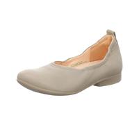 Think! Women's Guad2 Chrome-Free Tanned Sustainable Replaceable Footbed Ballet Flat, Pearl 2010, 3.5 UK