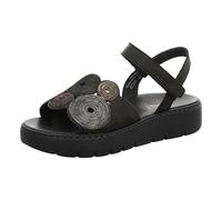 Think! Women's Sing Sandals, 0000 Black Estate, 5.5-6 UK