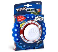 Think Words Travel Game: Choose a category, name an answer, pop the first letter, press the timer and pass it on! | Family Games | Travel Games | For 2-8 Players | Ages 8+