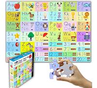 Think2Master Colorful Alphabet & Numbers 100 Pieces Jigsaw Puzzle Fun Educational for School & Families. Great Gift to Stimulate Learning. Size:23.4” X 16.5”