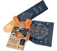 Think4earth - Mixed Set Bread/Baguette Bag - Reusable freezer bread bag for homemade bread maker gift giving - Bread Container for Sourdough Loafs Storage, Large Bread Bags for Homemade Bread.