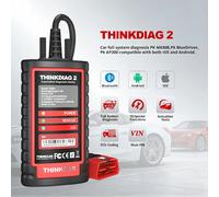 THINKCAR THINKDIAG 2 CAN FD All Systems 15 Reset Services ECU Coding OBD2 Scanner Car Diagnostic Tool with 1 Year Software Subscription
