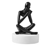Thinker Reading Statues for Home Decor Modern Shelf Decor Abstract Sculptures Bookshelf Resin Figurines for Living Room Coffee Table Decorations Gifts Wome Christmas Ornament Pretty (D, One Size)