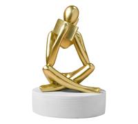 Thinker Reading Statues for Home Decor Modern Shelf Decor Abstract Sculptures Bookshelf Resin Figurines for Living Room Coffee Table Decorations Gifts Wome Christmas Ornament Pretty (A, One Size)
