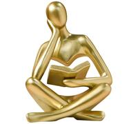 Thinker Sculptures Reading Women Figurine Abstract Art Sculpture Home Decor Modern Black Decor Accents Thinker Statues for Living Room Shelves Bookshelf Office Shelf Desktop Figurines