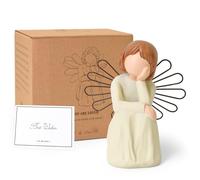 Thinker Statue for Home Decor Bookshelf Decor Graduates Students Teachers Readers Aesthetic Thinker Angel Figurines for Library Home Office Desk