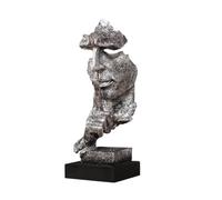 Thinker Statue, Silence is Gold Abstract Art Figurine,No Hear No See No Speak Knick Knacks Modern Home Resin Decorative Objects Decor, Room Decor For Bedroom Living Room Office Bathroom
