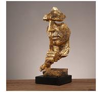 Thinker Statue, Silence is Gold Abstract Art Figurine,No Hear No See No Speak Knick Knacks Modern Home Resin Decorative Objects Decor, Room Decor For Bedroom Living Room Office Bathroom