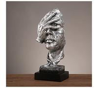 Thinker Statue, Silence is Gold Abstract Art Figurine,No Hear No See No Speak Knick Knacks Modern Home Resin Decorative Objects Decor, Room Decor For Bedroom Living Room Office Bathroom