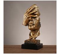 Thinker Statue, Silence is Gold Abstract Art Figurine,No Hear No See No Speak Knick Knacks Modern Home Resin Decorative Objects Decor, Room Decor For Bedroom Living Room Office Bathroom