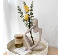 Thinker Statues and Sculptures, Sandstone Resin Thinker Statue Ornaments, Abstract Style Sculptures, Housewarming Gifts, Housewarming Decorations, Living Room Dining Desk Decorations (Right, Small)