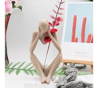 Thinker Statues and Sculptures, Sandstone Resin Thinker Statue Ornaments, Abstract Style Sculptures, Housewarming Gifts, Housewarming Decorations, Living Room Dining Desk Decorations (Middle, Large)