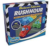 ThinkFun 76440 - Rush Hour - The well-known traffic jam game in the deluxe edition with vehicles in metal look, logic game for adults and children from 8 years