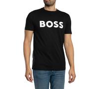 BOSS Mens Thinking 1 Cotton-Jersey T-Shirt with Rubber-Print Logo
