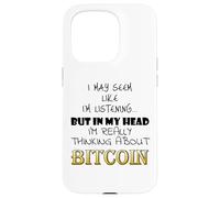 Thinking About Bitcoin Cryptocurrency Funny Crypto Meme BTC Case for iPhone 15 Pro