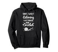 Thinking About Crochet Funny Crochet Lover Pullover Hoodie