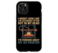 Thinking About My 3D Printer Humor Printing Pride Art Love Case for iPhone 11 Pro