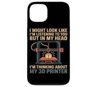 Thinking About My 3D Printer Humor Printing Pride Art Love Case for iPhone 13
