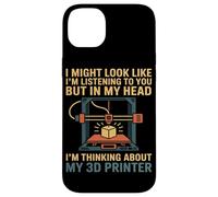 Thinking About My 3D Printer Humor Printing Pride Art Love Case for iPhone 14 Plus