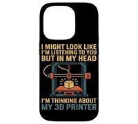 Thinking About My 3D Printer Humor Printing Pride Art Love Case for iPhone 14 Pro