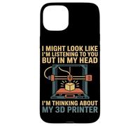 Thinking About My 3D Printer Humor Printing Pride Art Love Case for iPhone 15 Plus