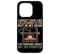 Thinking About My 3D Printer Humor Printing Pride Art Love Case for iPhone 15 Pro