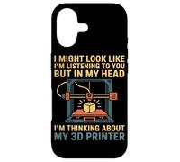 Thinking About My 3D Printer Humor Printing Pride Art Love Case for iPhone 17