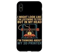 Thinking About My 3D Printer Humor Printing Pride Art Love Case for iPhone XS Max