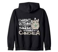 Thinking about My Chinchilla Lover Cute Pet Zip Hoodie