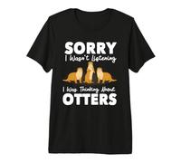 Thinking About Otters Cute Lover Owner Stuff Sea Otter Premium T-Shirt