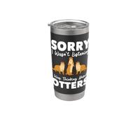 Thinking About Otters Cute Lover Owner Stuff Sea Otter Stainless Steel Insulated Tumbler