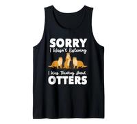 Thinking About Otters Cute Lover Owner Stuff Sea Otter Tank Top