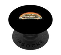 Thinking About Overthinking Retro Sunset Overthinker Humor PopSockets Adhesive PopGrip