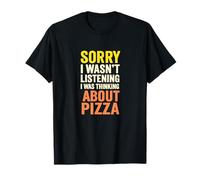 Thinking About Pizza Funny Distracted Quote T-Shirt