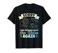 Thinking About Sea Turtles Again Funny Ocean Love Design T-Shirt