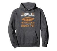 Thinking About The Money Pit, Oak Island Treasure Hunter Pullover Hoodie, Adult Unisex, Dark Heather Grey, XX-Large
