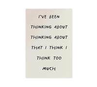 Thinking About Thinking, Funny Quote Canvas Poster Bedroom Decor Landscape Office Room Decor Gift 20x30inch(50x75cm)